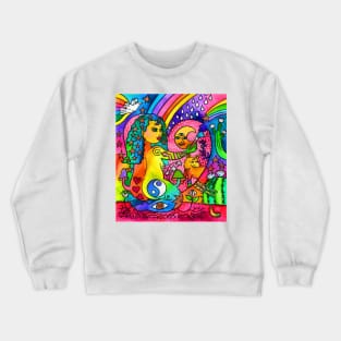 Painting with Cosmic Love Crewneck Sweatshirt